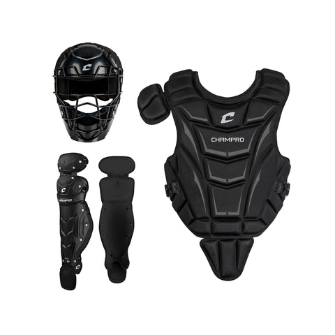 Equipo Catcher Beisbol Champro Helmax 2.0 Negro INFANTIL (4-6 años)