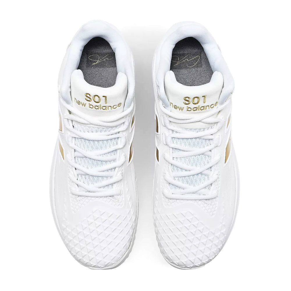 Tenis de Entrenamiento Beisbol Softbol New Balance FuelCell Ohtani 1 Blanco Dorado