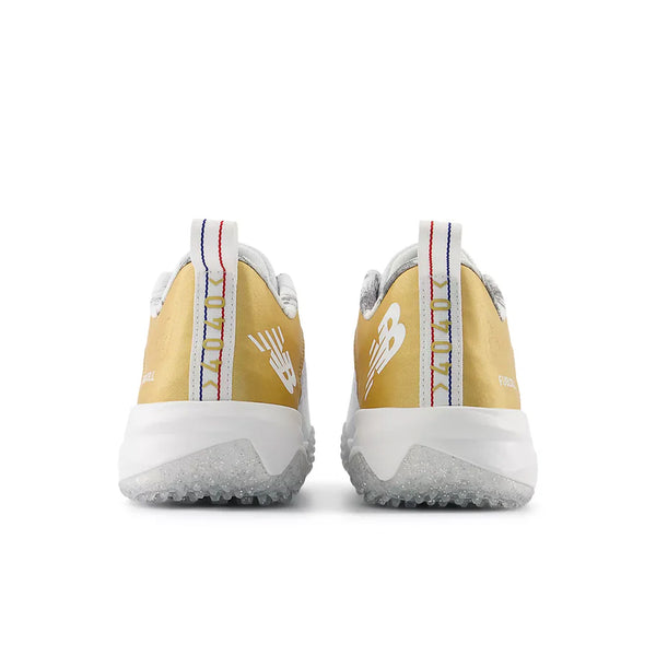 Tenis de Entrenamiento Beisbol Softbol New Balance FuellCell 4040v8 Blanco Dorado