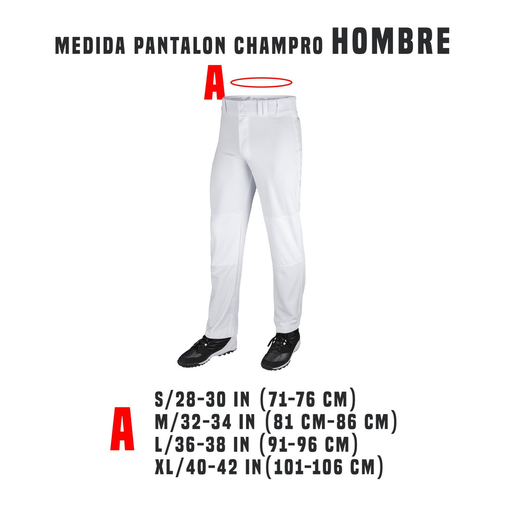 Pantalon Beisbol Champro Blanco Marino Largo Triple Crown Bottom 2 BP92U Adulto
