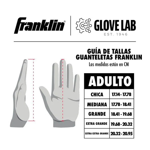 Guanteletas Beisbol Franklin Shock Sorb X Blanco Marino Adulto