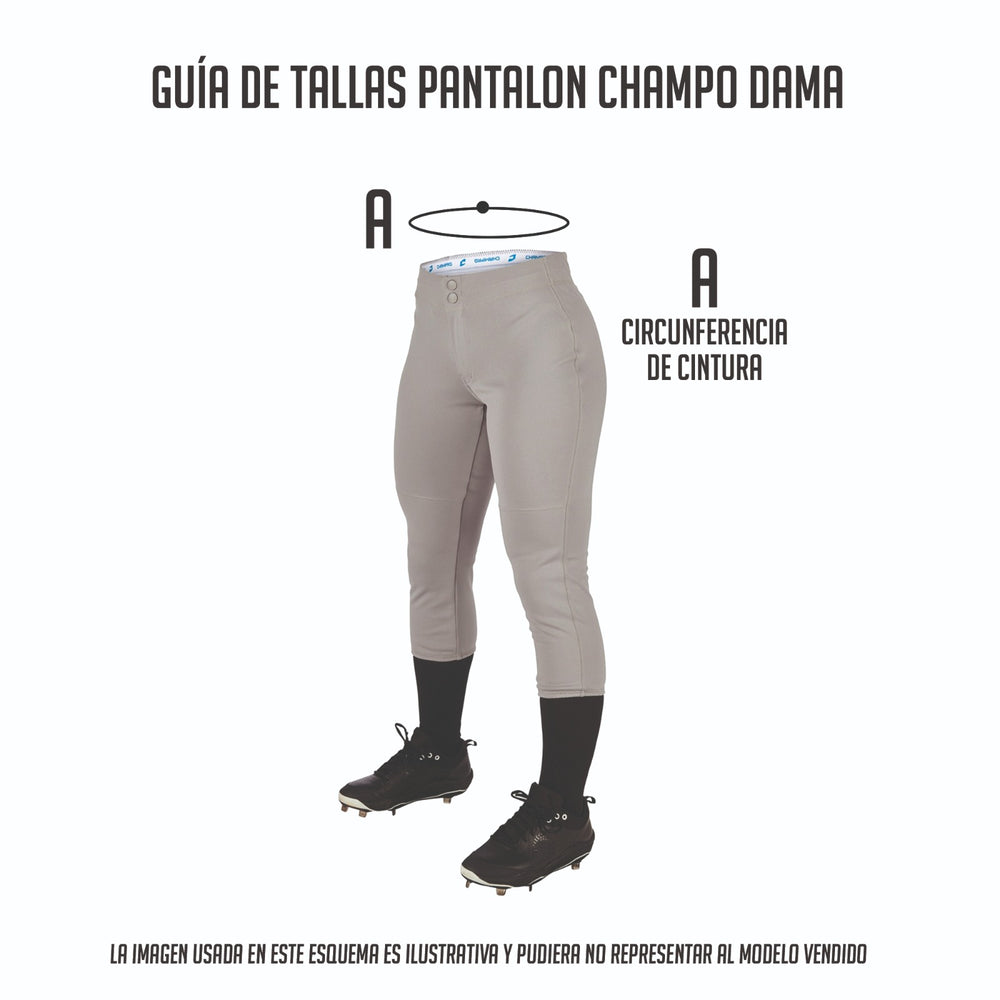 Pantalon Softbol Champro Surge Traditional BP28 Blanco Rey Dama