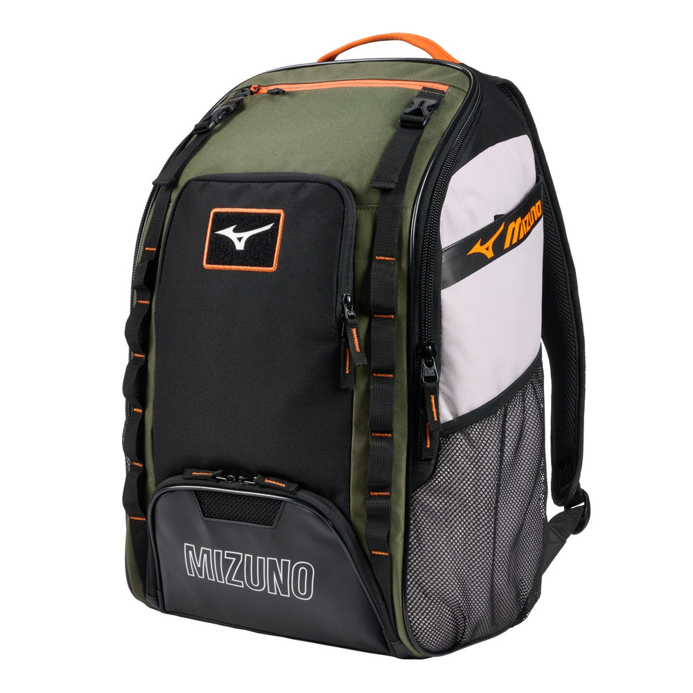 Back Pack Beisbol Softbol Mizuno Organizer 26 Verde Olivo Crema