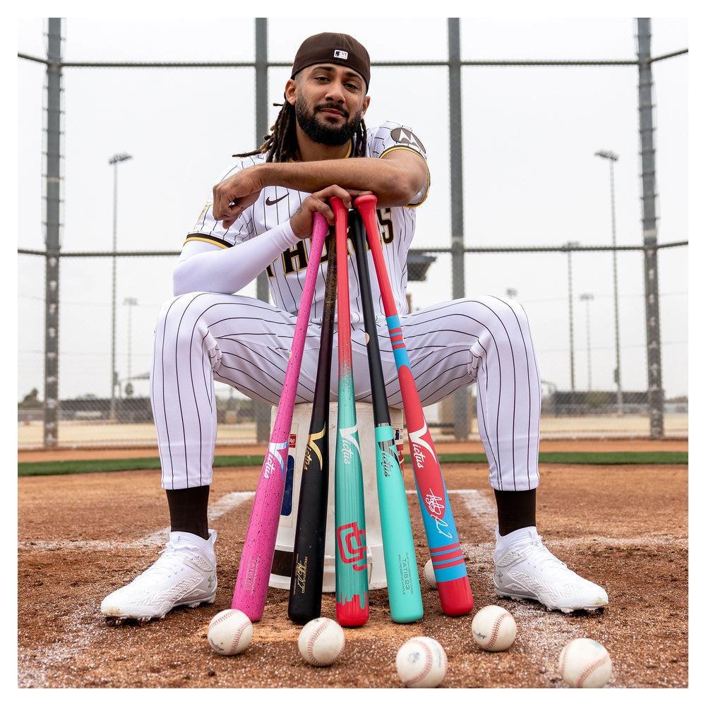 Bat Beisbol Madera Birch Victus TATIS23 Pro Reserve 2025 Fernando Tatis Jr. VRWBTAT23-PK/BK Rosa / Negro ADULTO foto 4