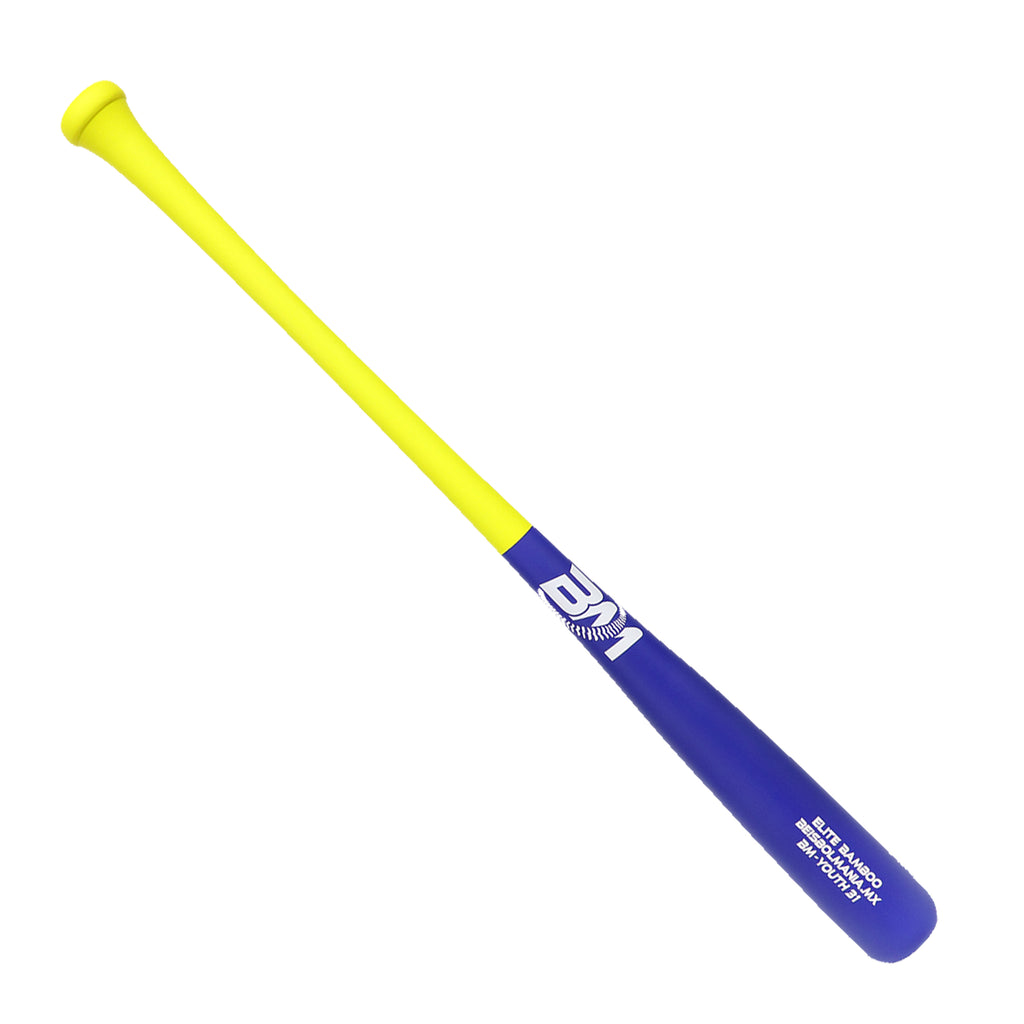 Bat Beisbol Beisbolmania Elite Bamboo BMYOUTH Amarillo Azul Mate JUVENIL