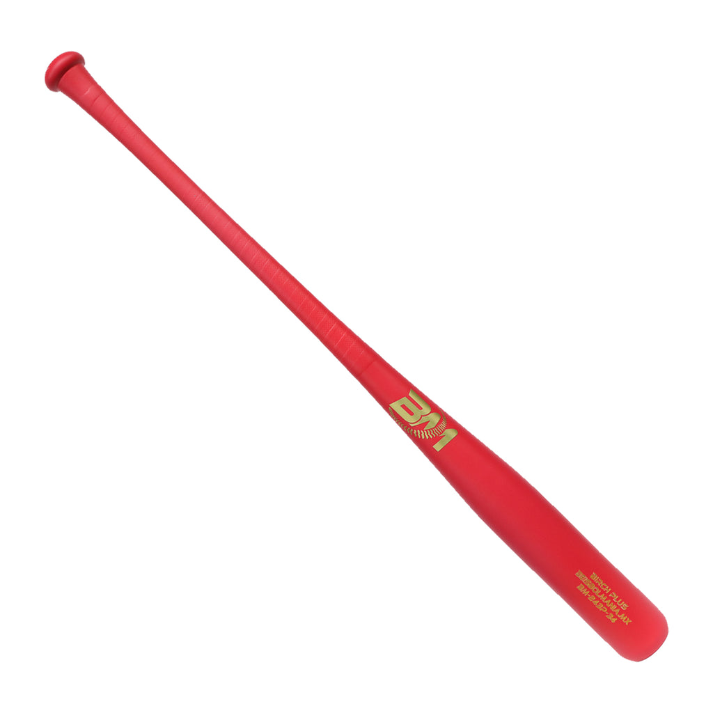 Bat Beisbol Reforzado Con Fibra de Vidrio Beisbolmania Birch Plus BM243 Rojo Mate ADULTO