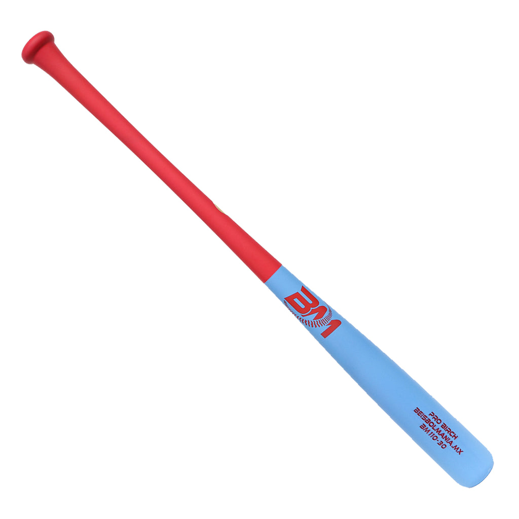 Bat Beisbol Beisbolmania Pro Birch BM110 Rojo Azul Mate JUVENIL