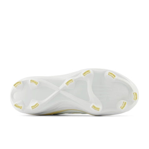 Spikes Beisbol Softbol New Balance Fresh Foam Velov4 Blanco Dorado Dama