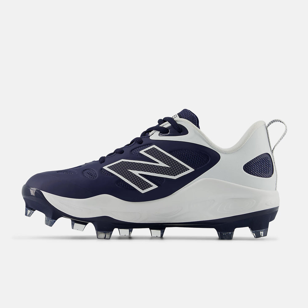 Spikes Beisbol Softbol New Balance Fresh Foam Velov4 Marino Blanco Dama