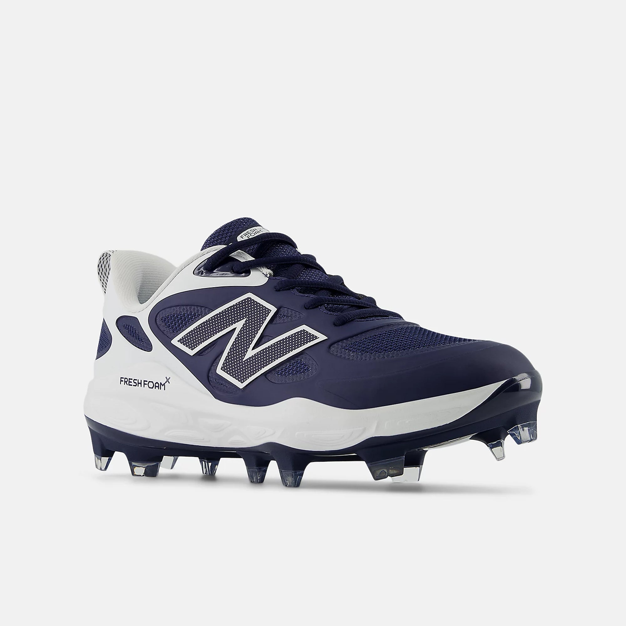Spikes Beisbol Softbol New Balance Fresh Foam Velov4 Marino Blanco Dama