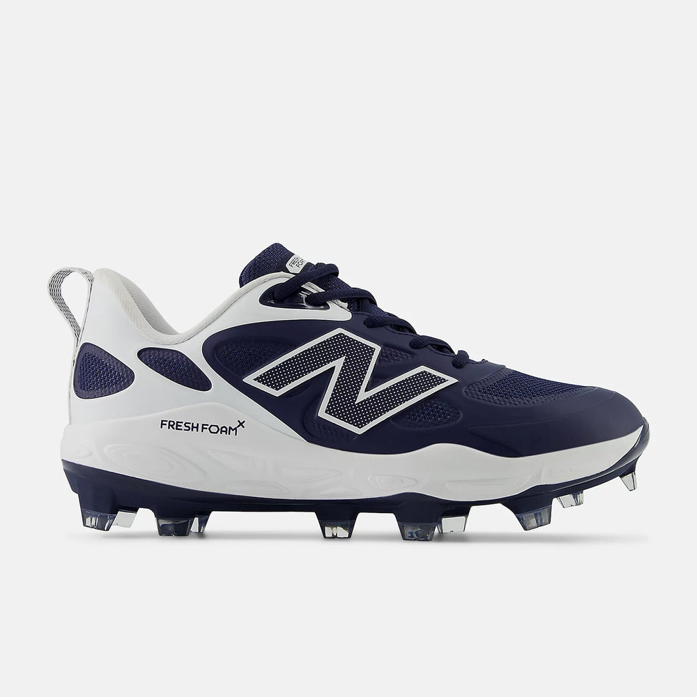 Spikes Beisbol Softbol New Balance Fresh Foam Velov4 Marino Blanco Dama