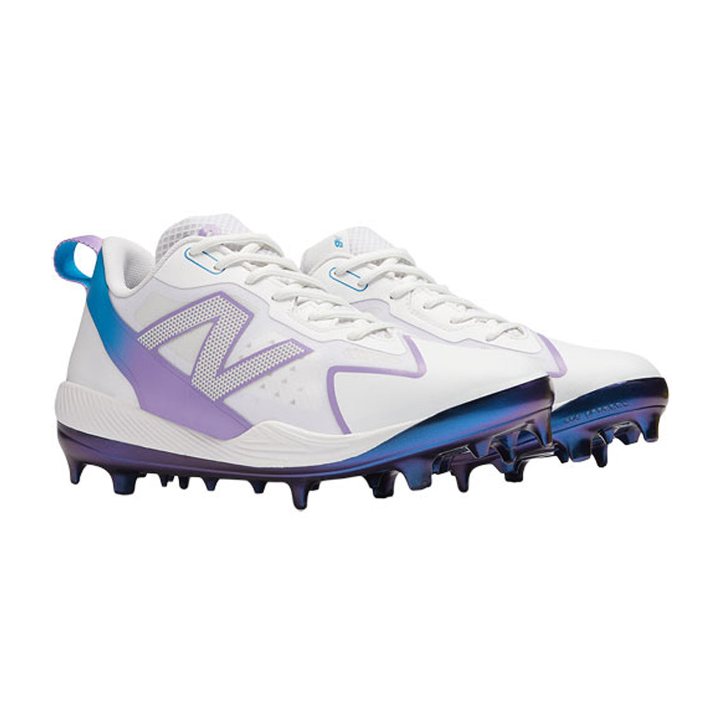 Spikes Beisbol Softbol New Balance FuelCell Romero Duo Comp Blanco Morado Dama