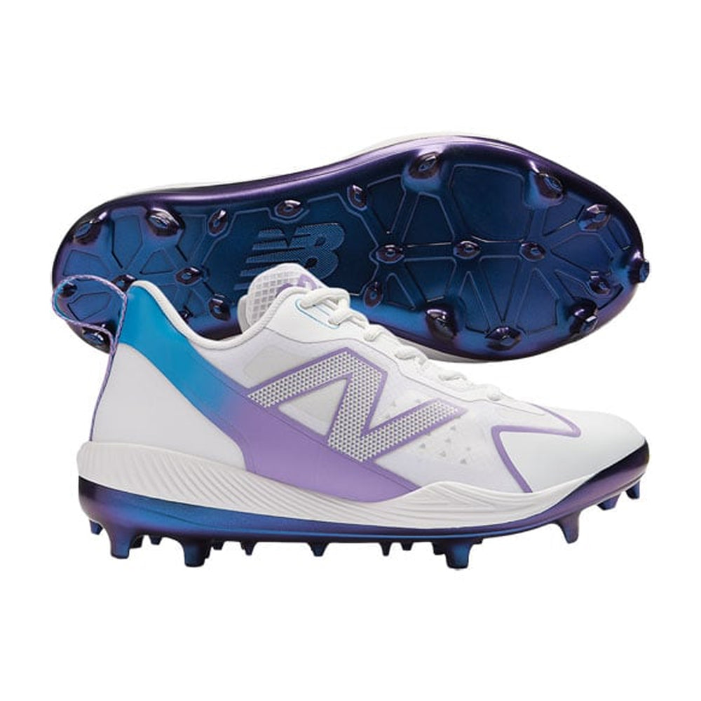 Spikes Beisbol Softbol New Balance FuelCell Romero Duo Comp Blanco Morado Dama