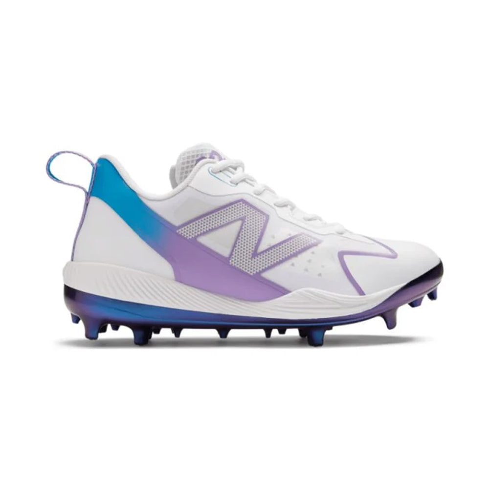 Spikes Beisbol Softbol New Balance FuelCell Romero Duo Comp Blanco Morado Dama