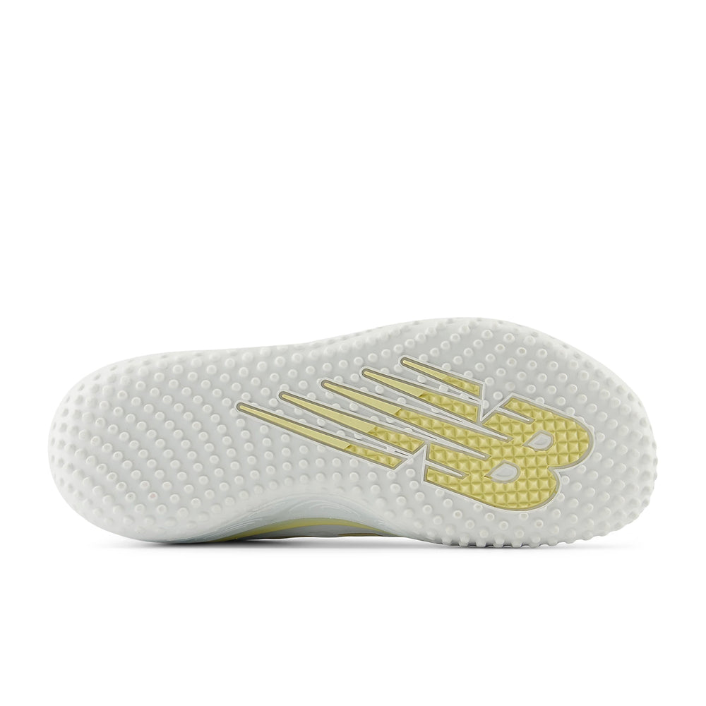 Tenis de Entrenamiento Beisbol Softbol New Balance Fresh Foam Velov4 Blanco Dorado Dama