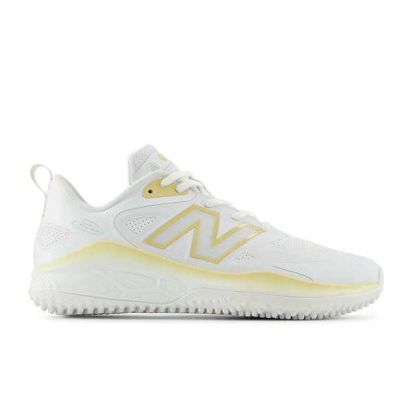 Tenis de Entrenamiento Beisbol Softbol New Balance Fresh Foam Velov4 Blanco Dorado Dama