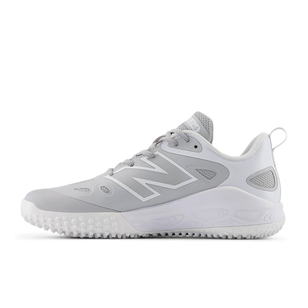 Tenis de Entrenamiento Beisbol Softbol New Balance Fresh Foam Velov4 Gris Blanco Dama