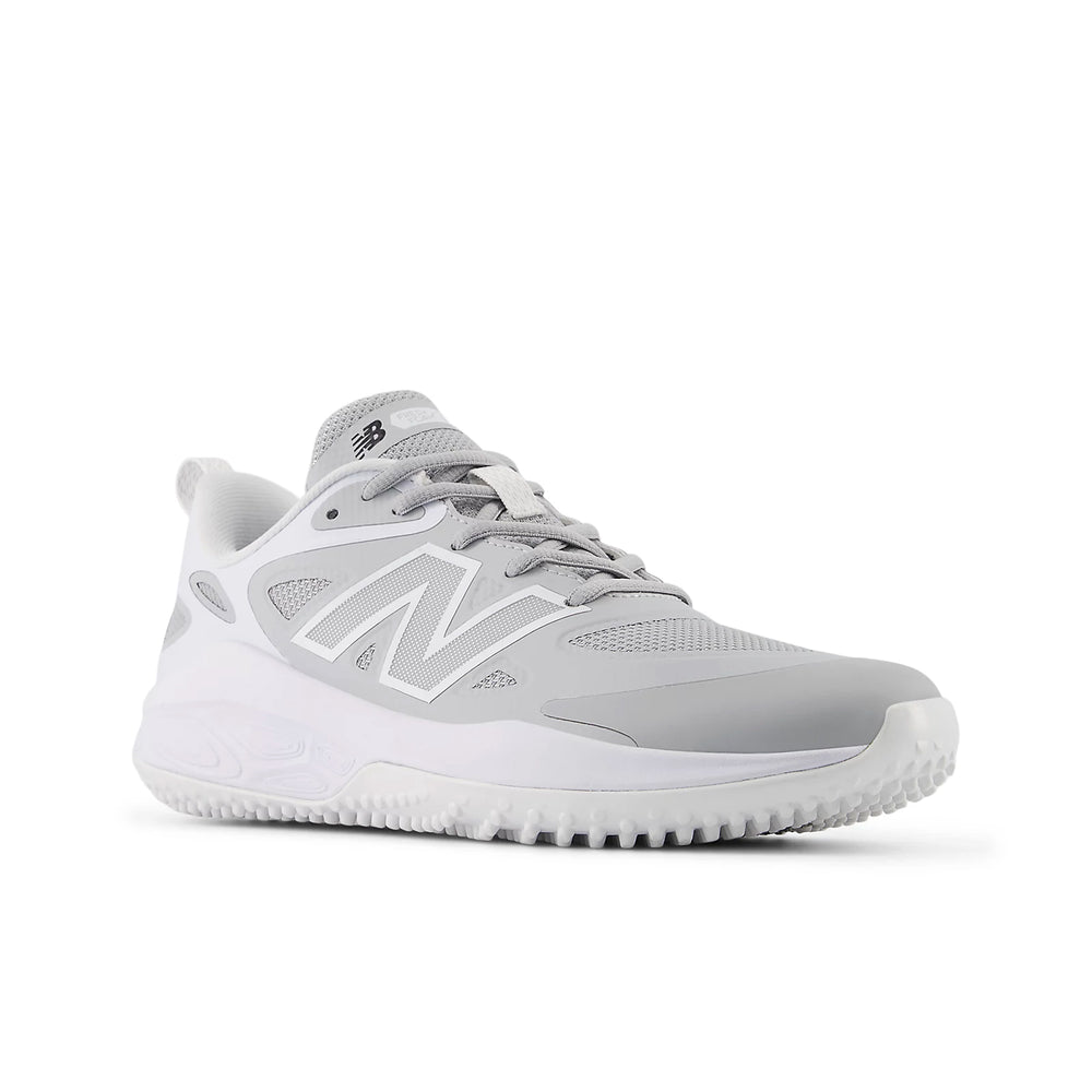 Tenis de Entrenamiento Beisbol Softbol New Balance Fresh Foam Velov4 Gris Blanco Dama