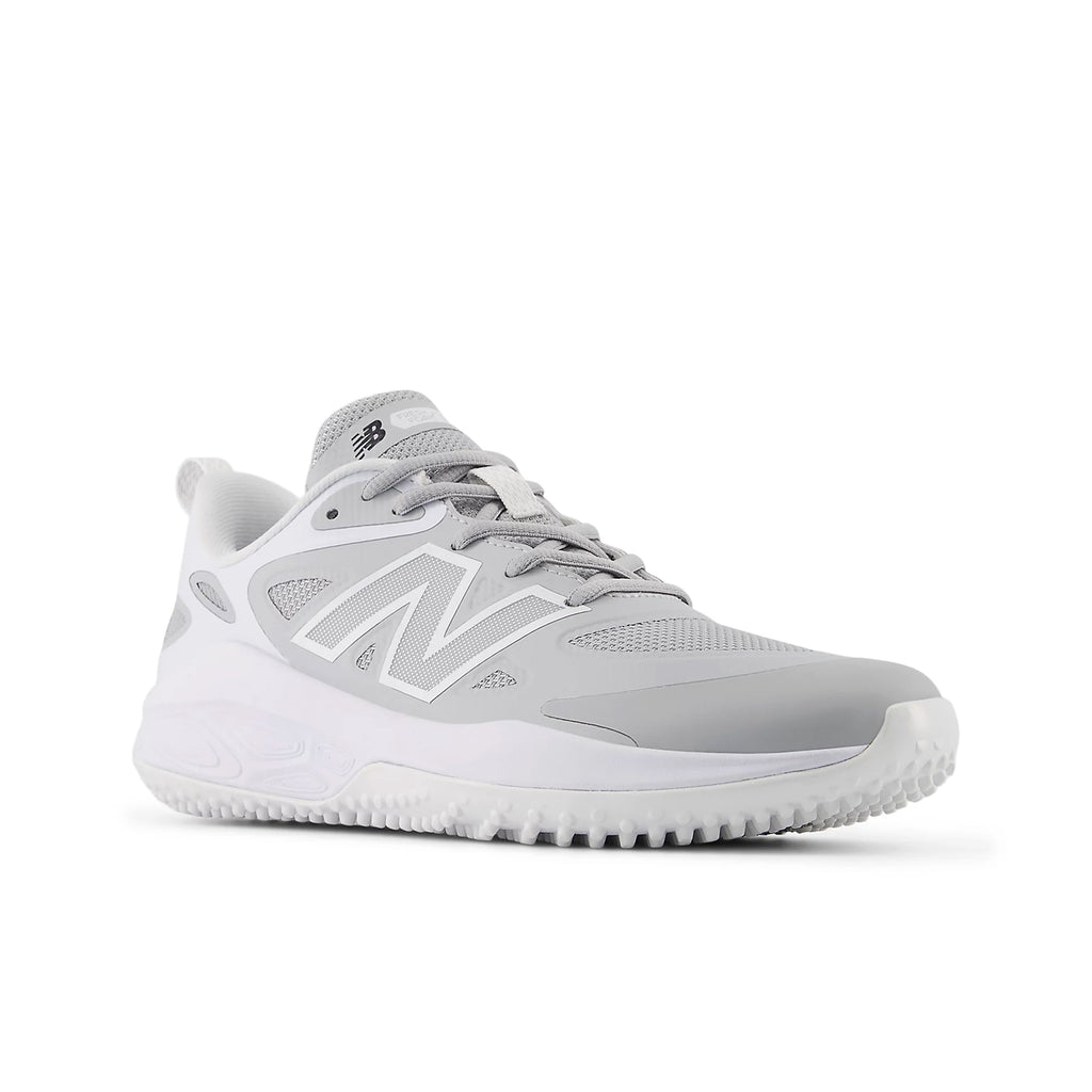 Tenis de Entrenamiento Beisbol Softbol New Balance Fresh Foam Velov4 Gris Blanco Dama