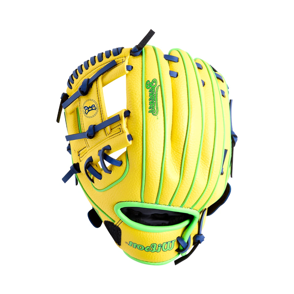 Set Guante Pelota y Bat Beisbol Wilson A200 Savannah Bananas EZ Catch WBW10415910 10 in Lanzador Zurdo