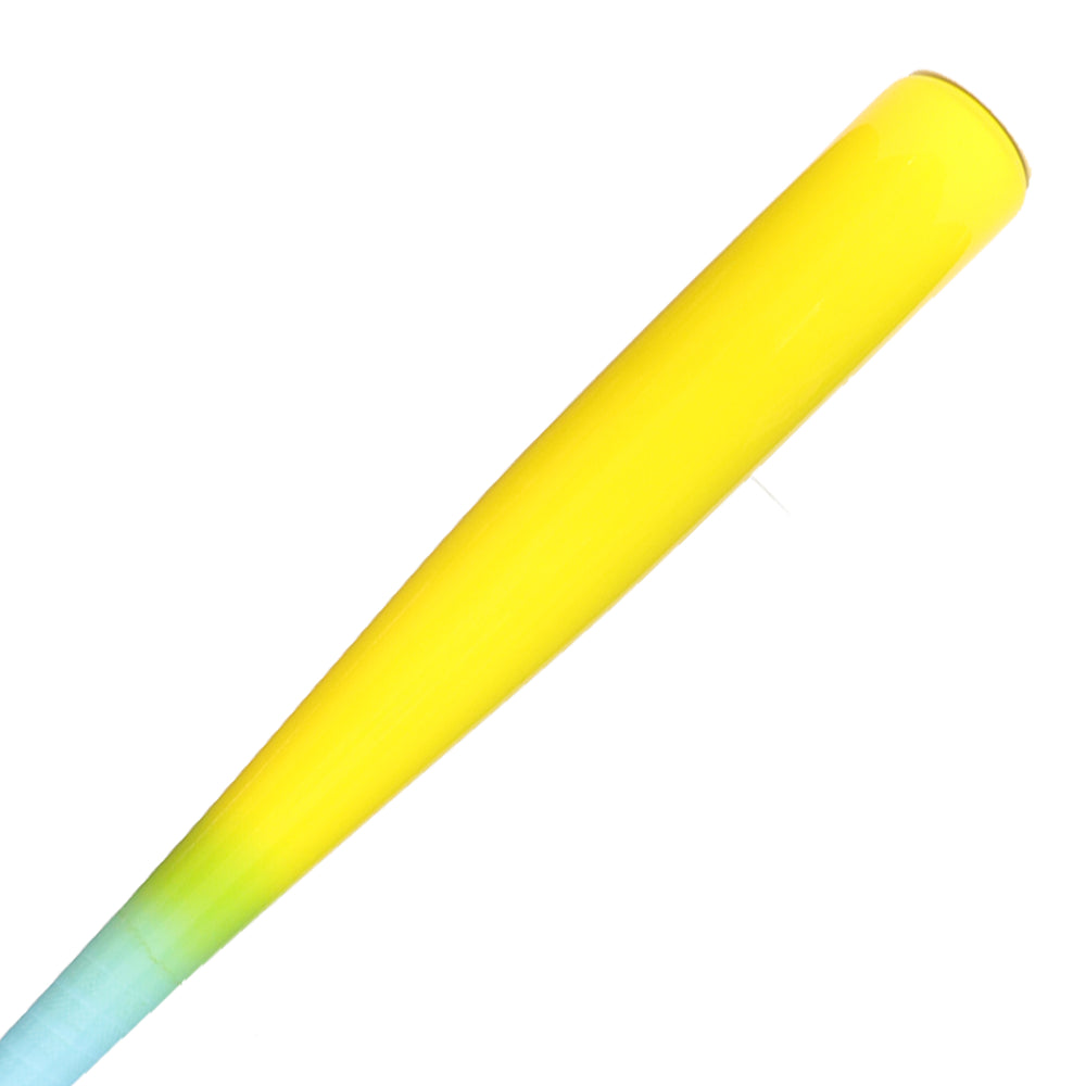 Bat Beisbol Reforzado Con Fibra de Vidrio Beisbolmania Maple Plus BMAP5 Amarillo Celeste