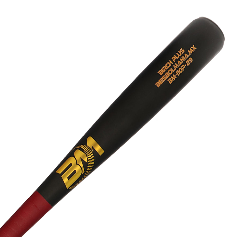 Bat Beisbol Reforzado Con Fibra de Vidrio Beisbolmania Birch Plus BM110 Vino Negro
