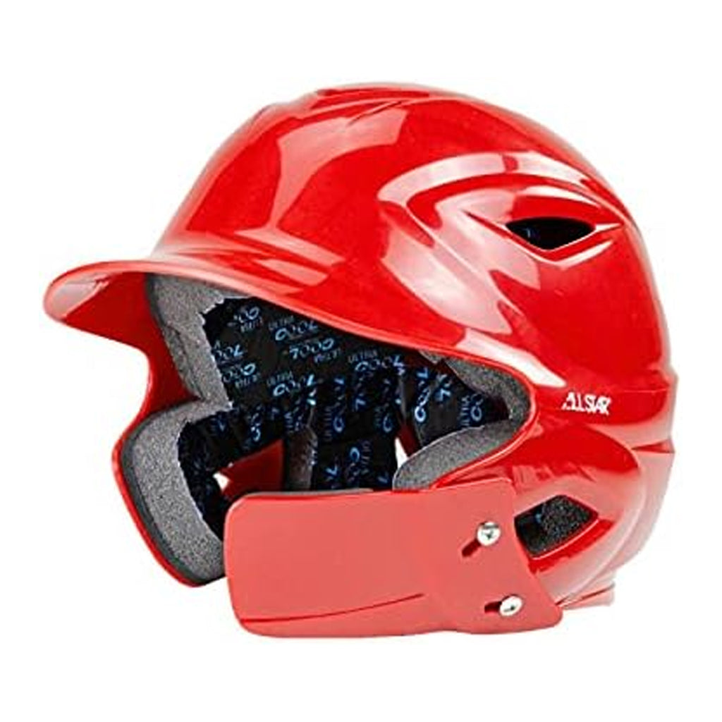 Casco Beisbol Softbol All Star S7 Con Protector Mandíbula Rojo Ajustable (6 1/2 - 7 1/2)