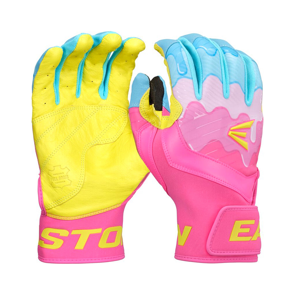 Guanteletas Beisbol Easton Drip Walk-Off Ethos Amarillo Rosa Infantil