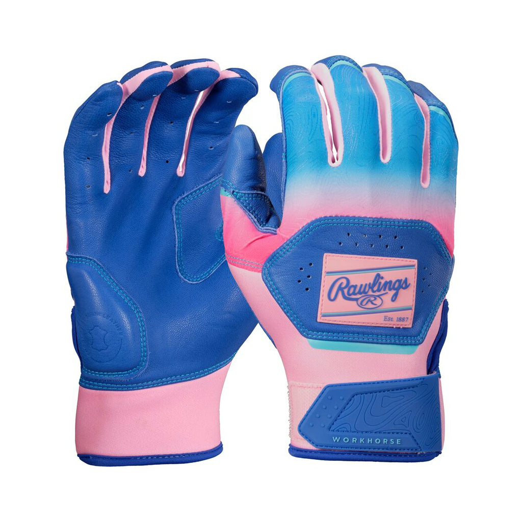 Guanteletas Beisbol Rawlings Funburst Workhorse Azul Rosa Infantil