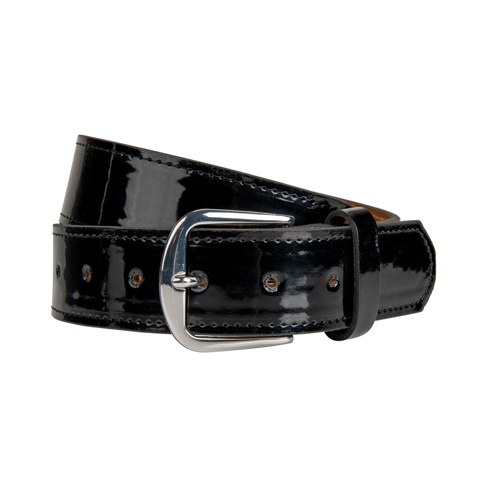 Cinturón Beisbol Softbol de Piel Charol A068 Negro Adulto