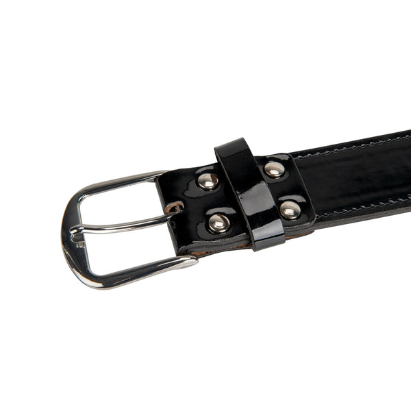 Cinturón Beisbol Softbol de Piel Charol A068 Negro Adulto