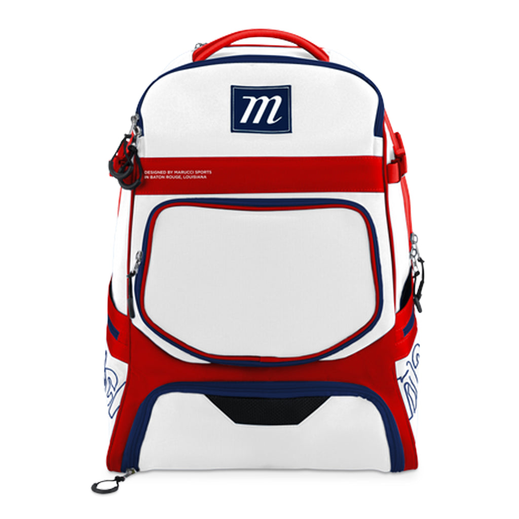 Back Pack Beisbol Softbol Marucci Rangr MBRNGRBP-W/NB/R