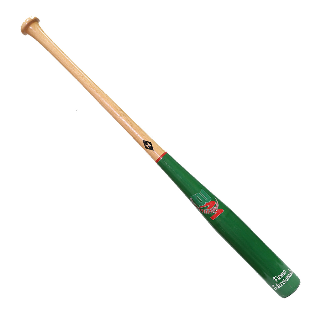 Bat Beisbol Madera Fresno Beisbolmania 34 In Natural Verde Adulto