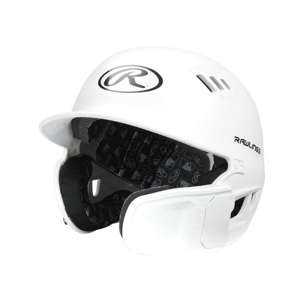 Casco de beisbol Rawlings R16 Blanco (6 7/8 -7 5/8) Con Protector Adulto