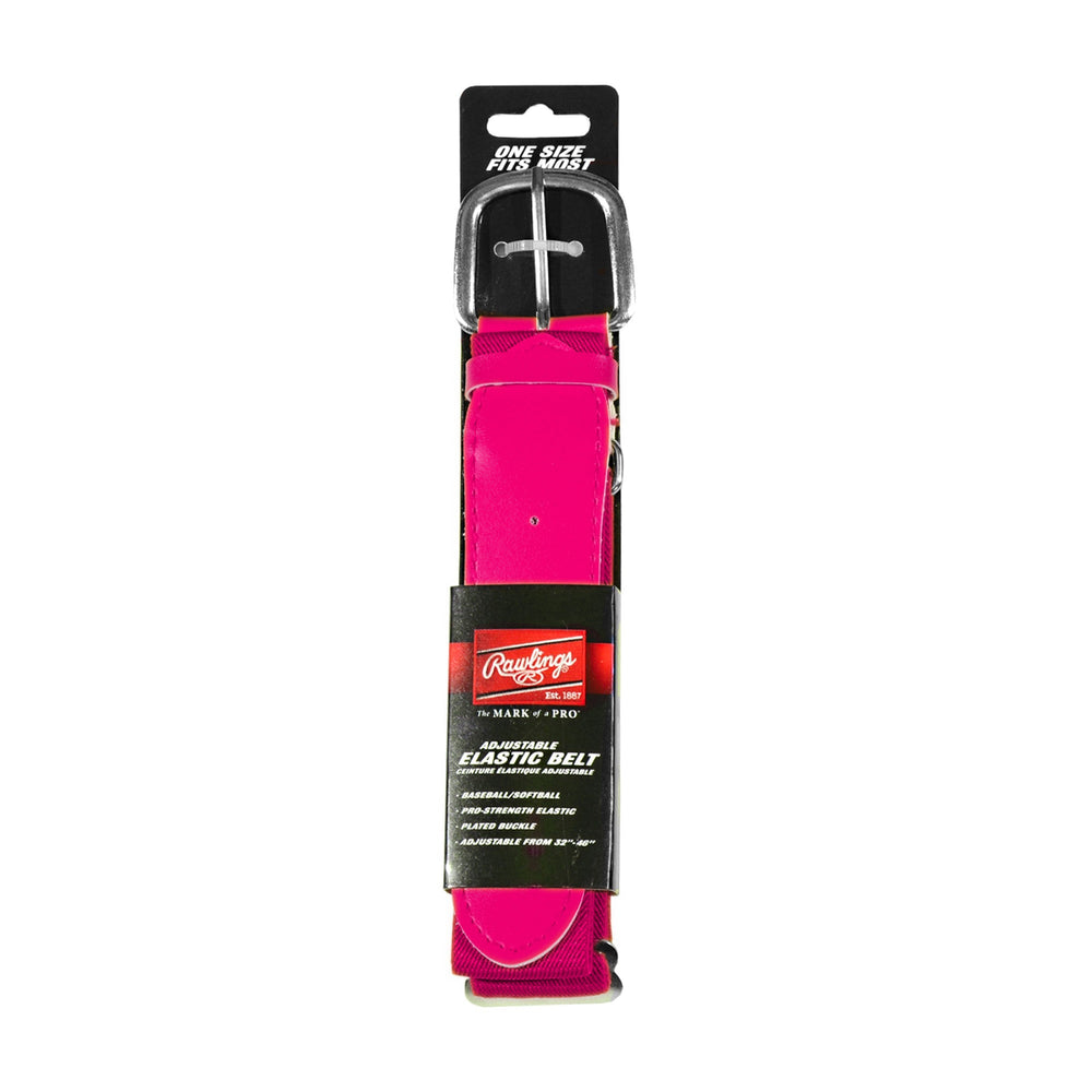 Cinturón Beisbol Softbol Elástico Ajustable Rawlings Rosa Neón Adulto