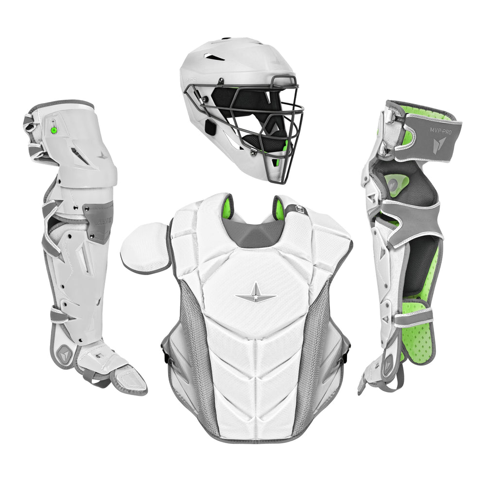 Equipo de catcher All Star MVP Pro LT blanco con grafito