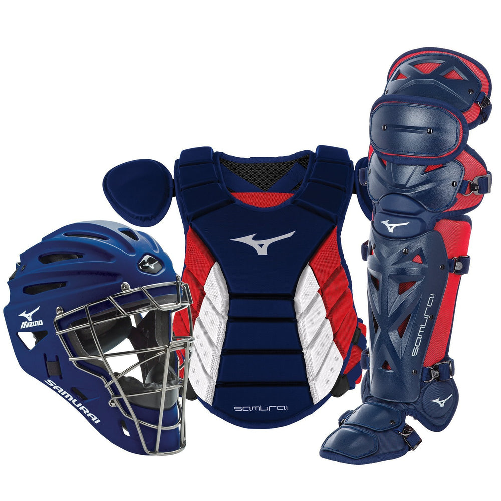 Equipo Catcher Beisbol Mizuno Samurai Adulto Marino Rojo