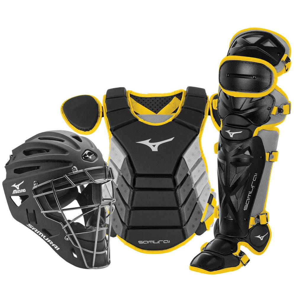 Equipo Catcher Beisbol Mizuno Samurai Adulto Negro Amarillo