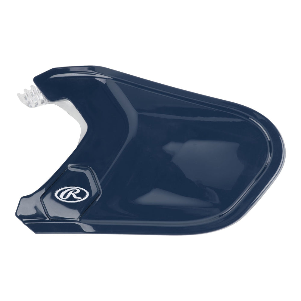 Extensión protector de quijada Rawlings Mach brillante marino para bateador zurdo