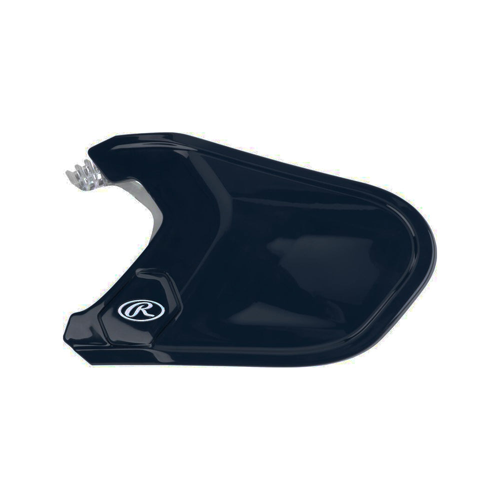 Extensión protector de quijada Rawlings Mach azul marino para bateador zurdo