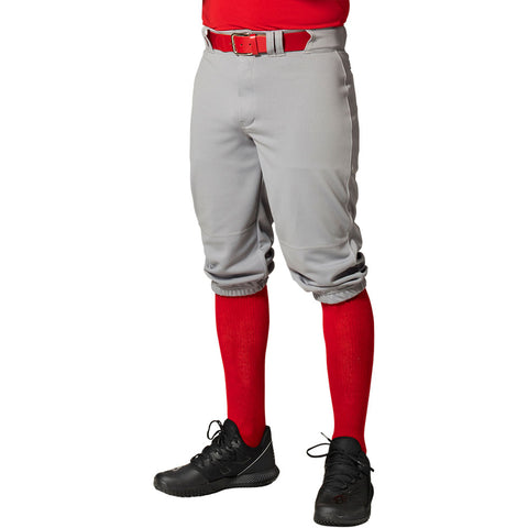 Pantalón Beisbol Softbol Wire2Wire Gris Corto Adulto