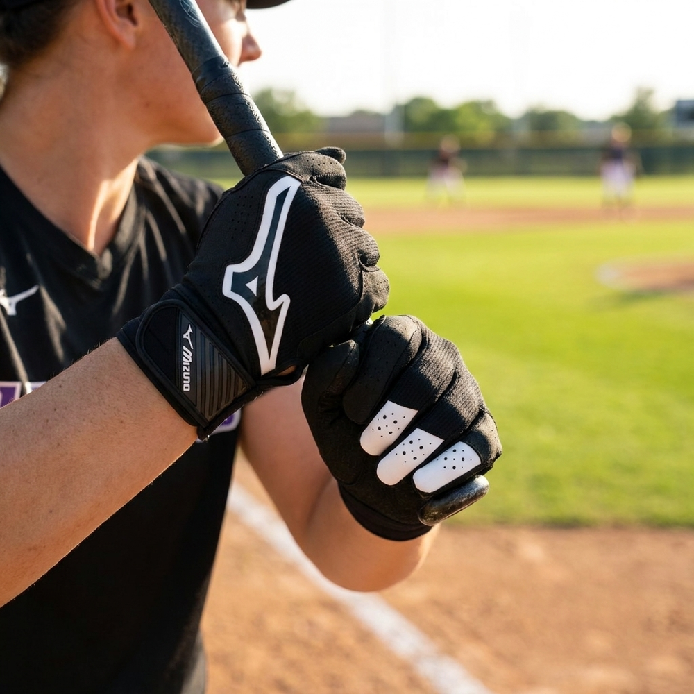 Guanteletas Softbol Mizuno Finch 2026 DAMA en uso