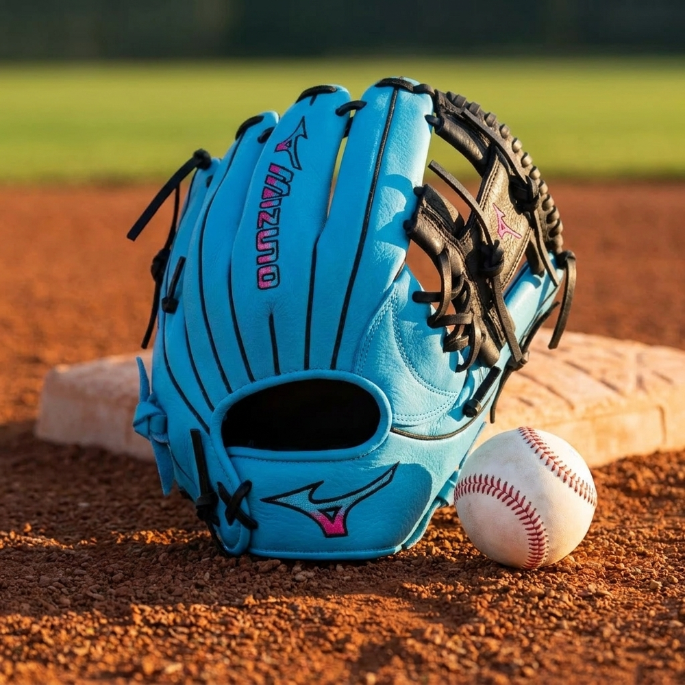 Guante Beisbol Mizuno Franchise GFN1151B5 11.5 in Azul Cielo ADULTO - foto de estudio