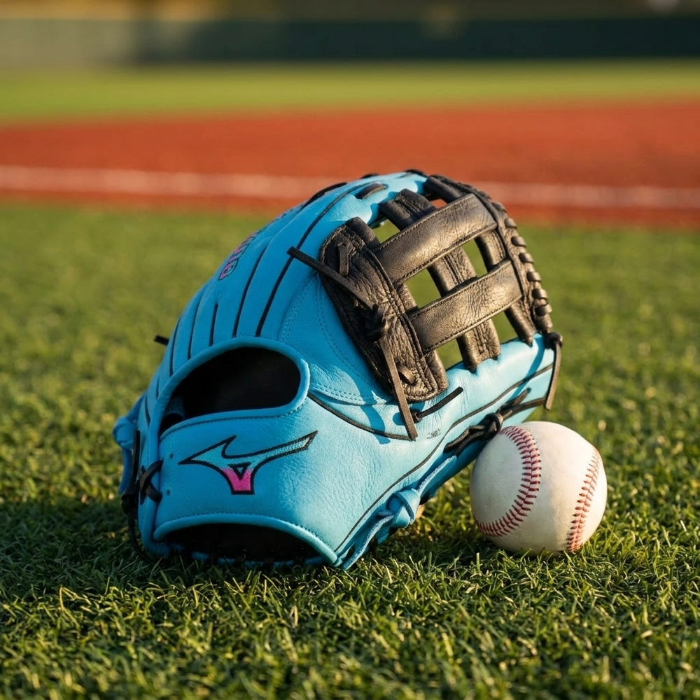 Guante Beisbol Mizuno Franchise GFN1251B5 12.5 in Azul Cielo ADULTO - foto de estudio