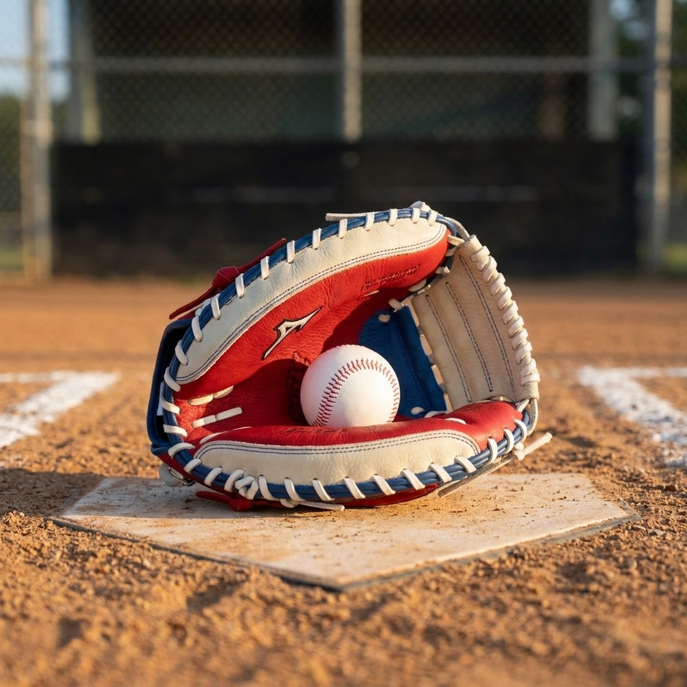 Guante Para Catcher Beisbol Mizuno Prospect GXC105RWB 32.5 in Infantil - foto de estudio