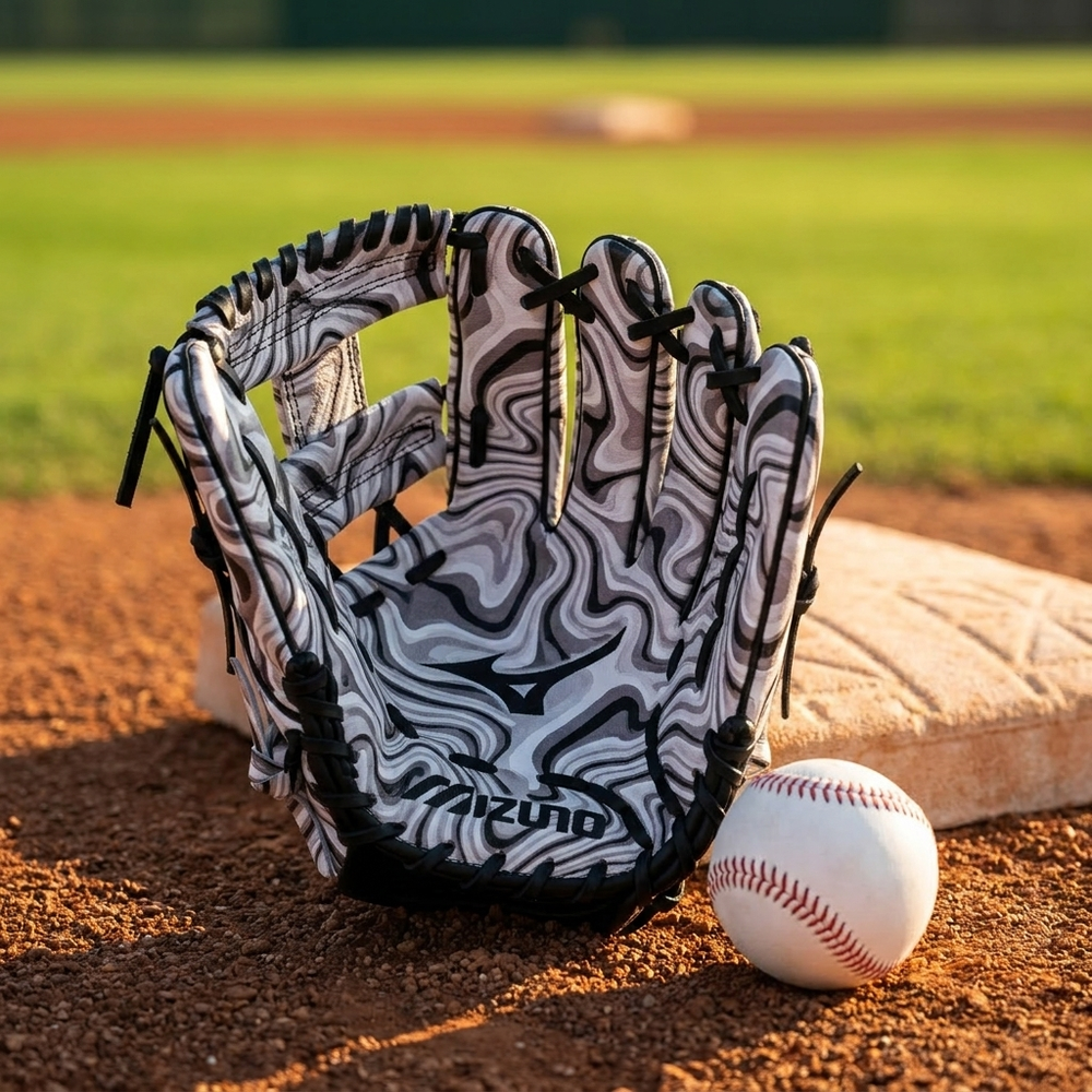 Guante Beisbol Mizuno MVP Prime M-Print GMVP-40MP 11.5 in Oil Slick ADULTO - foto de estudio