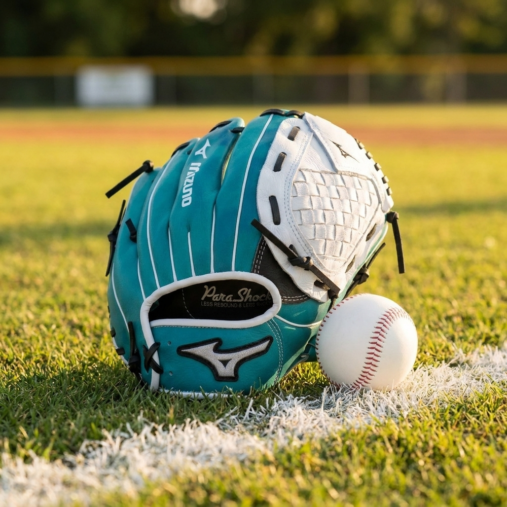 Guante Beisbol Mizuno Prospect Print GPP1104Y3P 11 in Teal Crush Infantil - foto de estudio