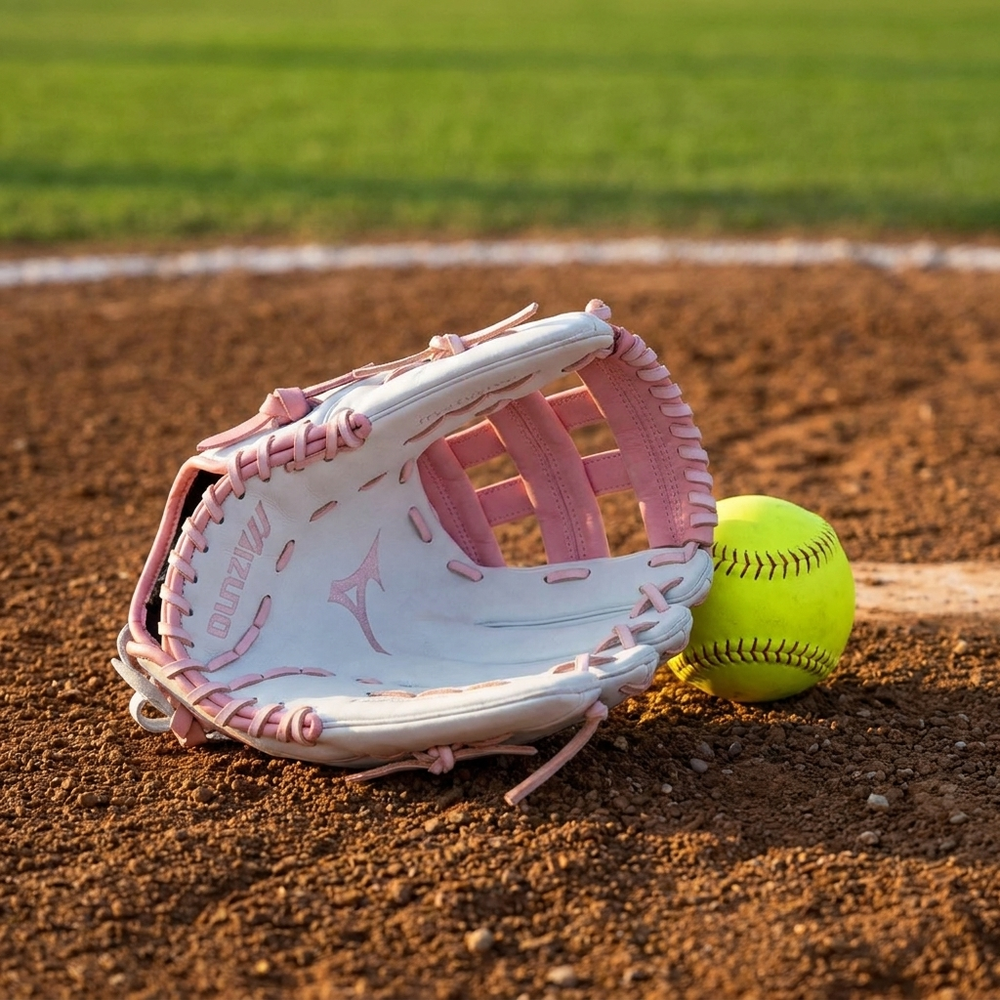 Guante Softbol Mizuno MVP Prime GMVP1200PF5LP 12 in Blanco Rosa ADULTO - foto de estudio