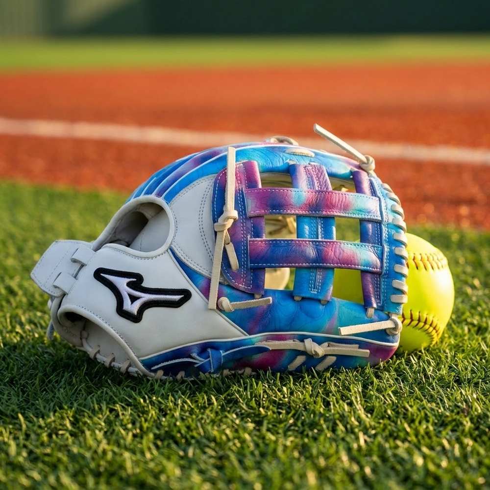 Guante Softbol Mizuno MVP Prime M-Print GMVPF-60MP 12.5 in Psychedelic Print ADULTO - foto de estudio