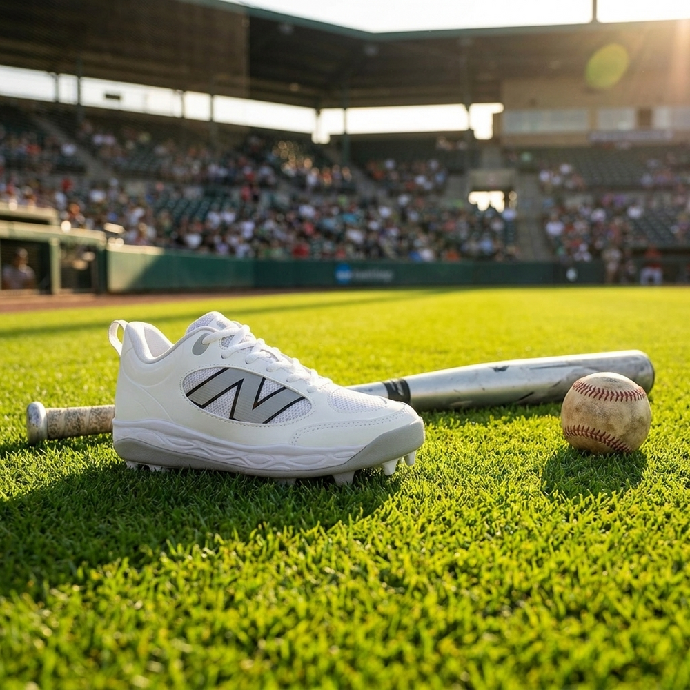Spikes Beisbol Softbol New Balance Fresh Foam 3000v7 Blanco Gris Infantil